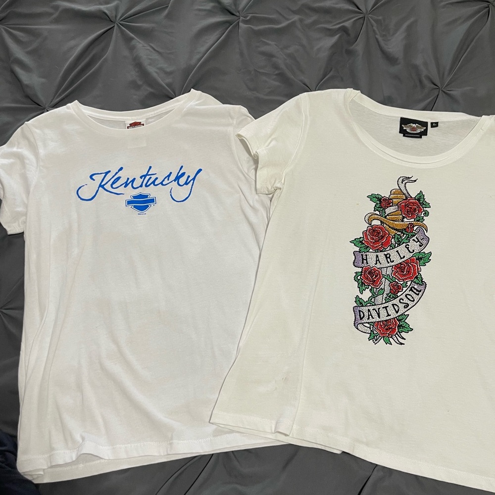 Harley-Davidson White T shirt bundle large